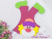 G1.439  Gabarito de Moldes  em MDF  Palhaço Pedrinho 40cm - Foto 2