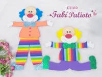 G1.441  Gabarito de Moldes  em MDF  Palhaço Zezinho 35 e 45cm - Foto 2