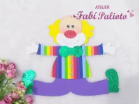 G1.441  Gabarito de Moldes  em MDF  Palhaço Zezinho 35 e 45cm - Foto 3