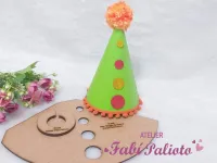 G1.445 Gabarito de Moldes  em MDF Chapéu de Circo 2