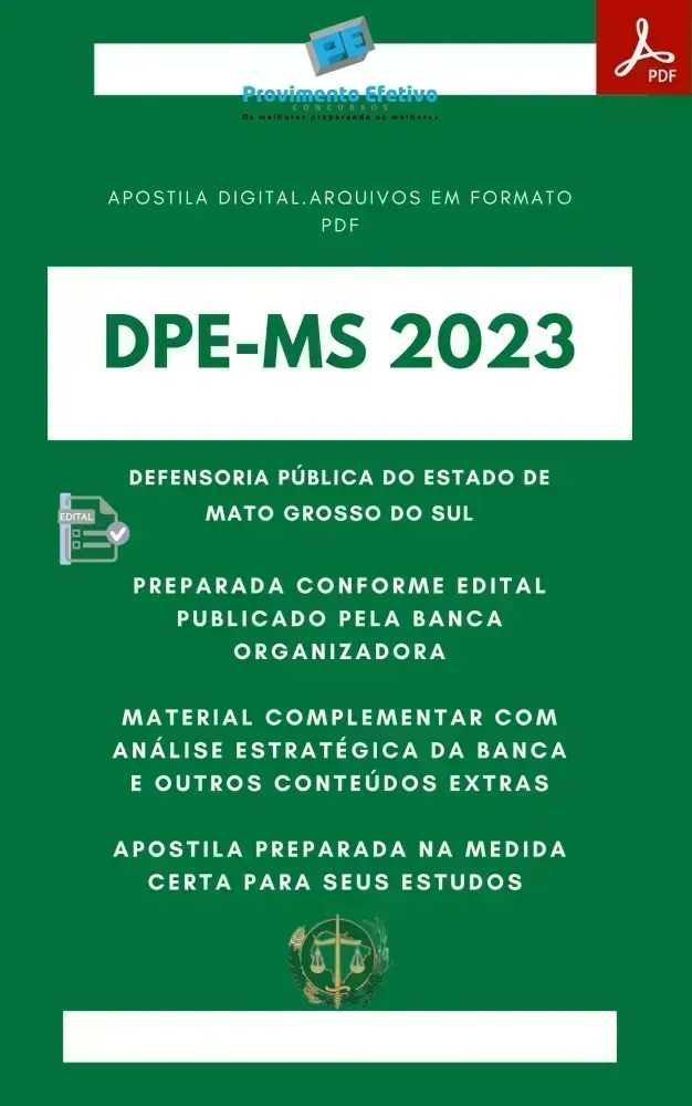 Apostila DPE MS Serviço Social Prova 2023