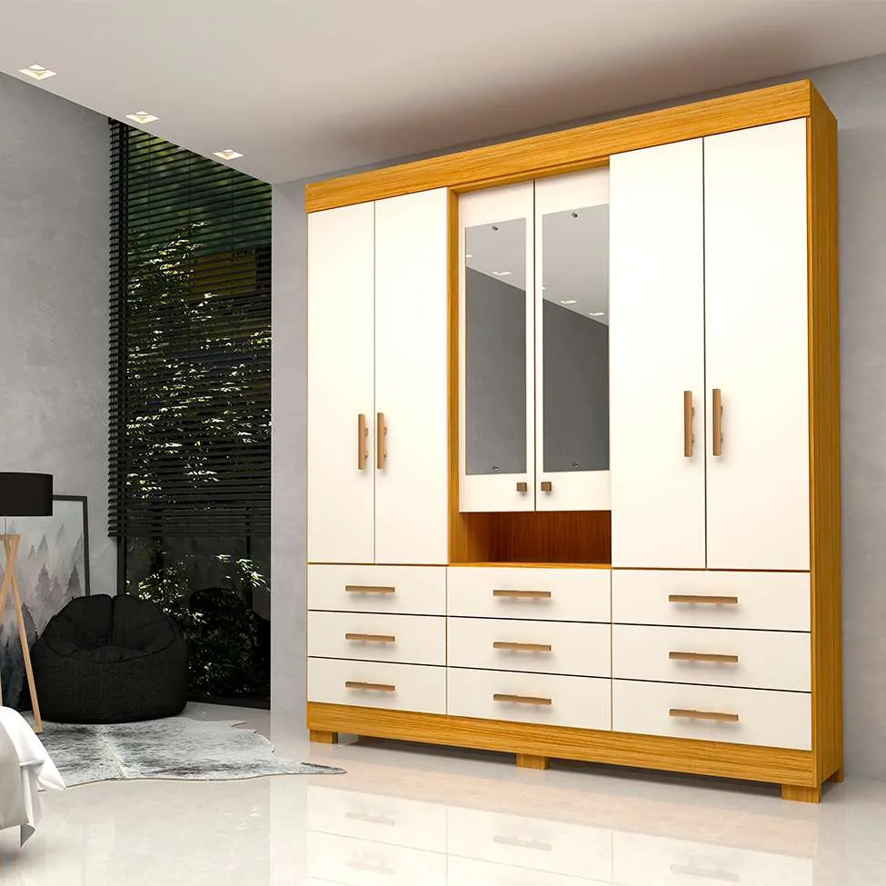 Guarda Roupa Débora 06 portas e 09 Gavetas 100% MDF  ACP Imagem