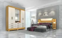 Guarda Roupa Débora 06 portas e 09 Gavetas 100% MDF  ACP - Foto 2