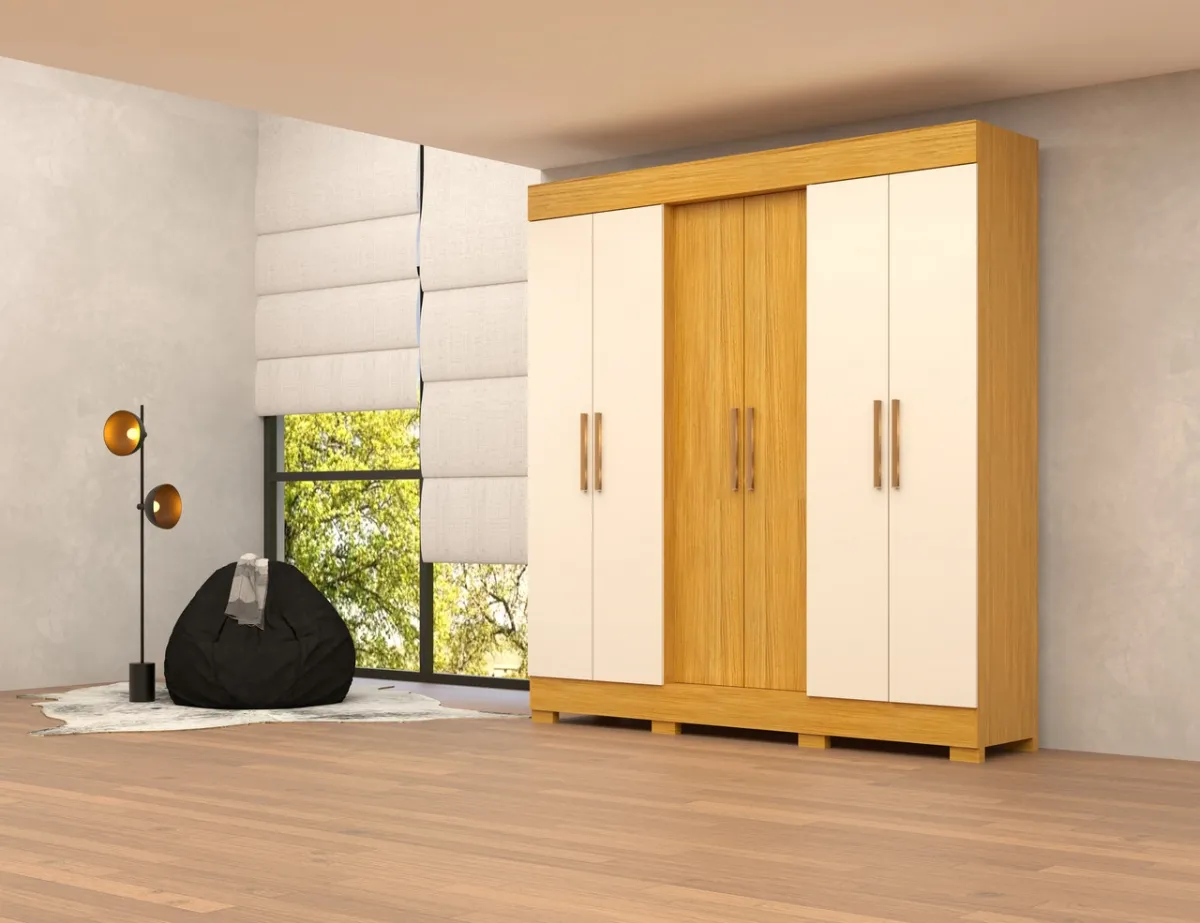 Guarda Roupa Cássia 06 Portas 100% MDF ACP Imagem