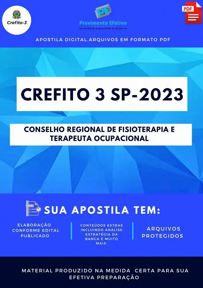 Apostila CREFITO 3 SP Secretária  Ano 2023