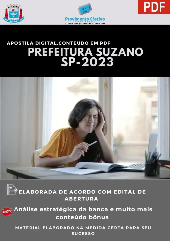 Apostila Prefeitura Suzano SP Engenheiro Segurança 2023 Imagem