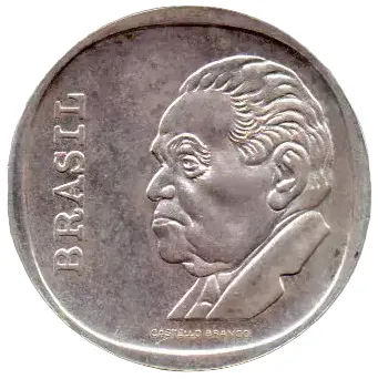 1975 - 10 Cruzeiros - Prata .800 - Aprox 11,3 g - 28 mm - Moeda Comemorativa do 10º Aniversário do Banco Central do Brasil