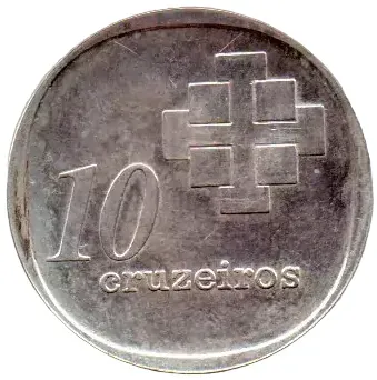 1975 - 10 Cruzeiros - Moeda Comemorativa - 10º Aniversário do Banco Central do Brasil - BC 10 Anos - Prata .800 - Aprox. 11,3g - 28mm - Foto 2