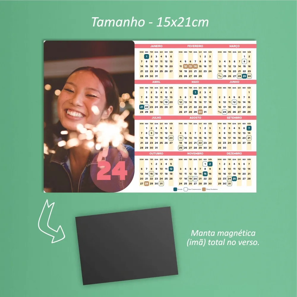 CALENDÁRIO IMANTADO 2024 Imagem