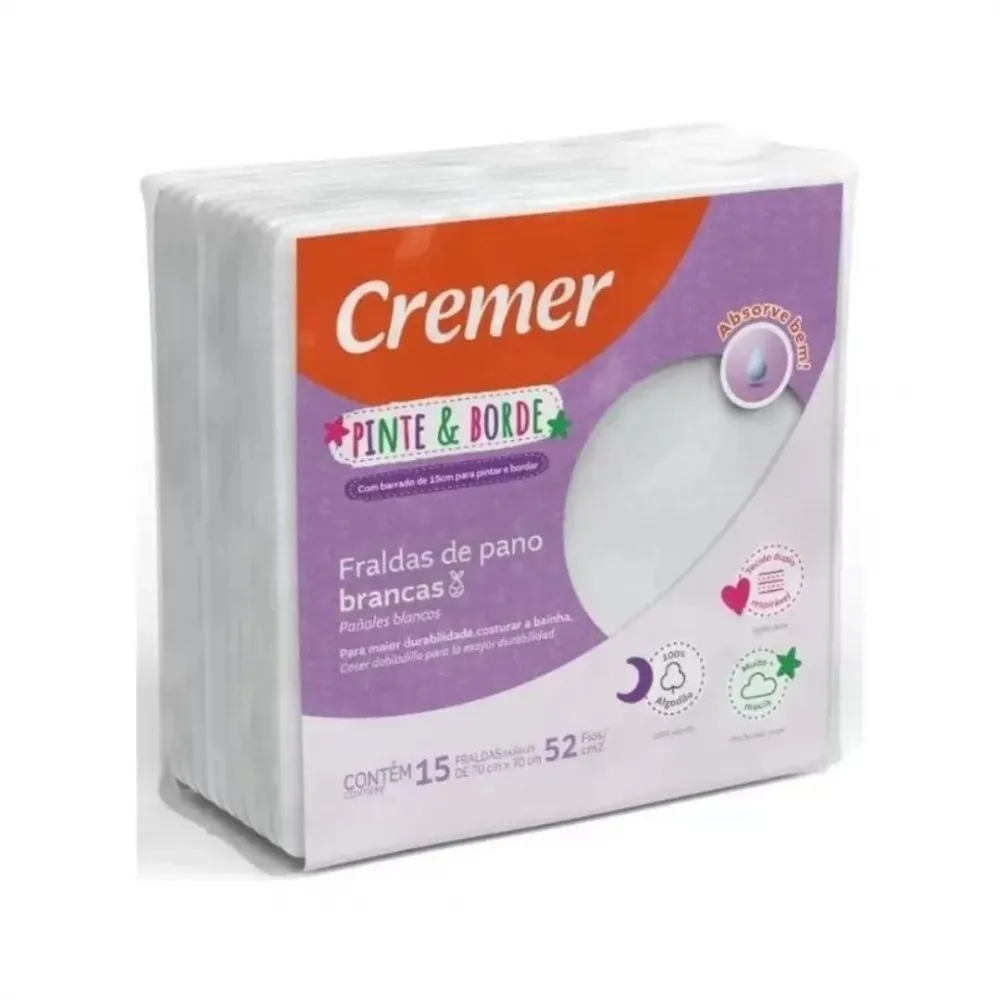 Pacote de Fralda C/ 15 unidades Cremer  Imagem