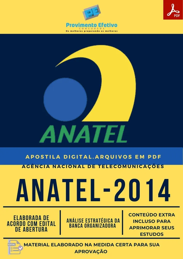 Apostila Anatel 2014 - Técnico Regulação Serviços de Telecomunicações Imagem