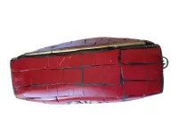 ESGOTADO! Bolsa Mosaico Metal Opaca Vermelha. Pequenos defeitos  Tamanho P - Foto 3