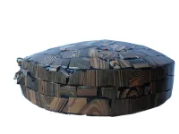 ESGOTADO! Bolsa Mosaico Metal Opaca Marrom. Pequenos defeitos Tamanho  M - Foto 4