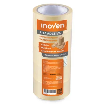 Fita Adesiva Transparente 45mm x 100m – Caixa com 15 Rolos | 1.500m Total | Logística e E-commerce - Foto 2