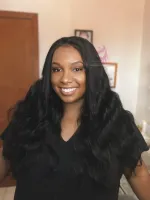 May Lace Humana ondulada UltraHD  cabelo brasileiro repartição  LivreBigPlus®  - Foto 2