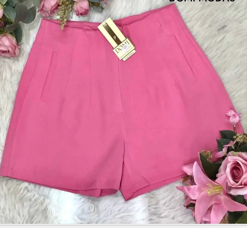 DOMI MODAS Short Alfaiataria Bolso Fake 9256 Imagem