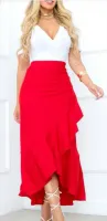 Saia Feminina / Envelope / Babado / Trançado / Moda Blogueira / Fashion Elegante Glamour - Foto 5