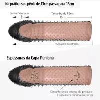 Capa Peniana Massageadora Extensora 15cm - SS100 - Foto 2