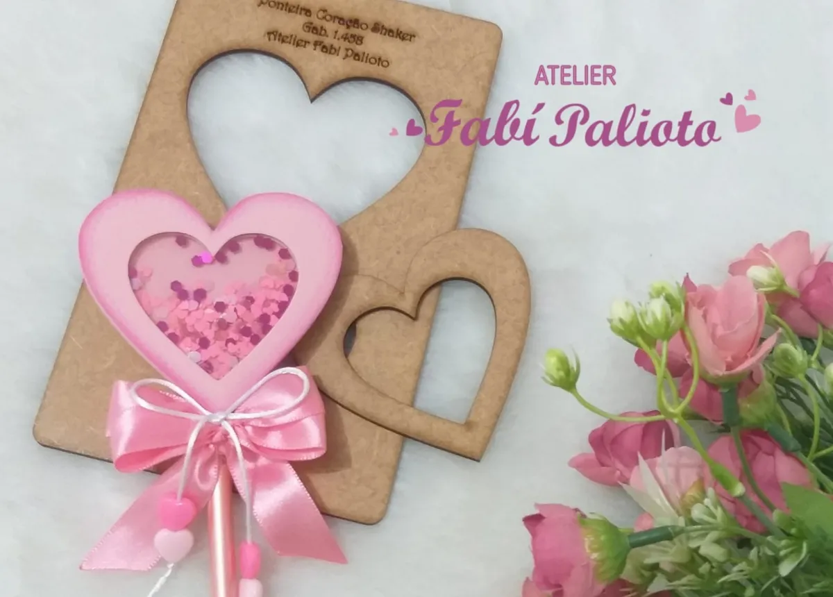 G1.428  Gabarito de Moldes  em MDF Ponteira Coração Shaker Imagem