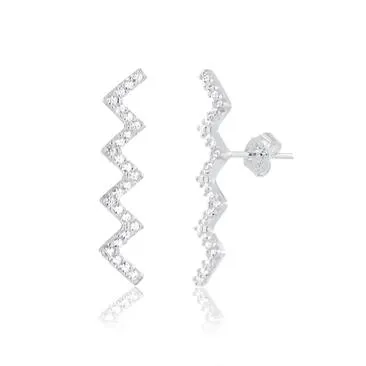 Brinco de prata 950 - Zig-Zag -  261736