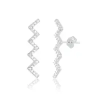Brinco de prata 950 - Zig-Zag -  261736