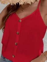 SHEIN Frenchy Top cami ponto suíço botão frontal - Foto 2