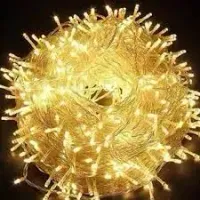 Cordão Pisca Externo Fixo 300 Led Branco FRIO - Fio reforçado VERDE Macho e Femia 30 metros - Foto 3