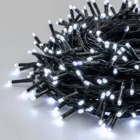 Cordão Pisca Externo Fixo 300 Led Branco FRIO - Fio reforçado VERDE Macho e Femia 30 metros - Foto 7