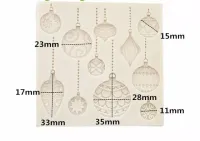 Molde de Silicone Bolas Natalinas - Foto 2