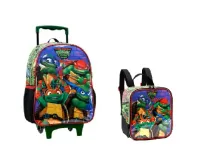 Kit Mochila e lancheira Tartarugas Ninjas 