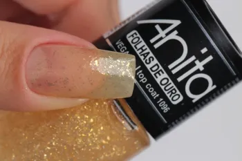 ANITA - Top Coat Folhas de Ouro - 10ml - Foto 2