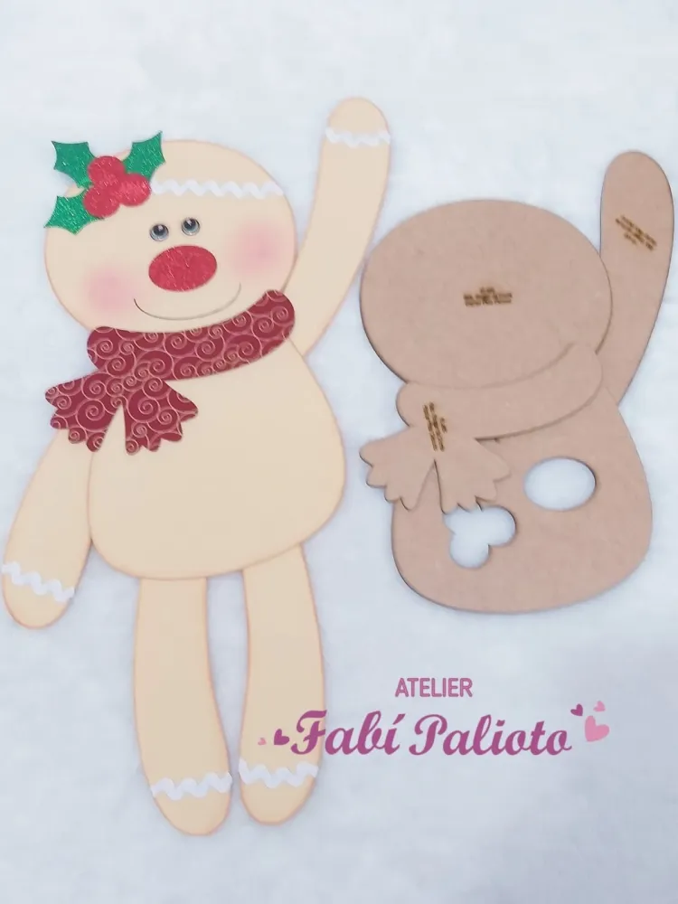 G1.450  Gabarito de Moldes  em MDF Ginger de Porta 68cm Imagem