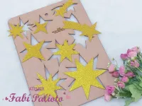 G1.452  Gabarito de Moldes  em MDF Mix Estrelas de Natal