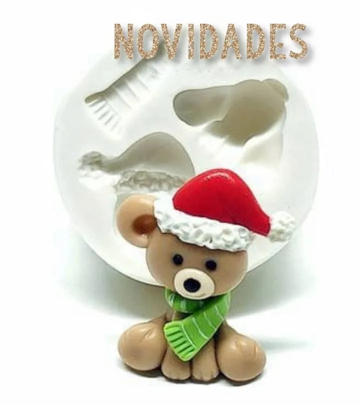 Molde de Silicone Ursinho Natalino
