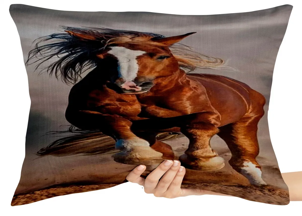 Capa de Almofada ou Travesseiro cavalo crioulo gaucho