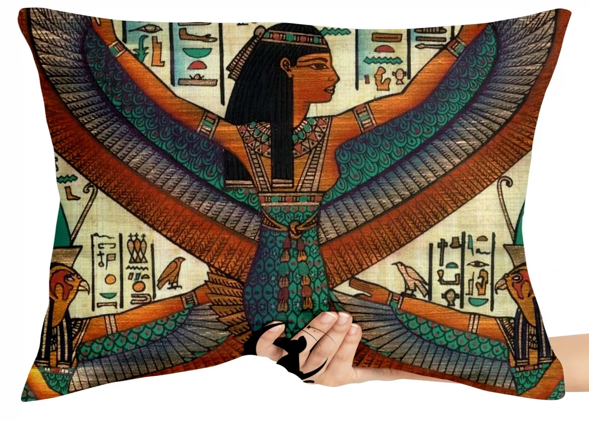 Capa de Almofada ou Travesseiro Deusa Isis Egito Imagem