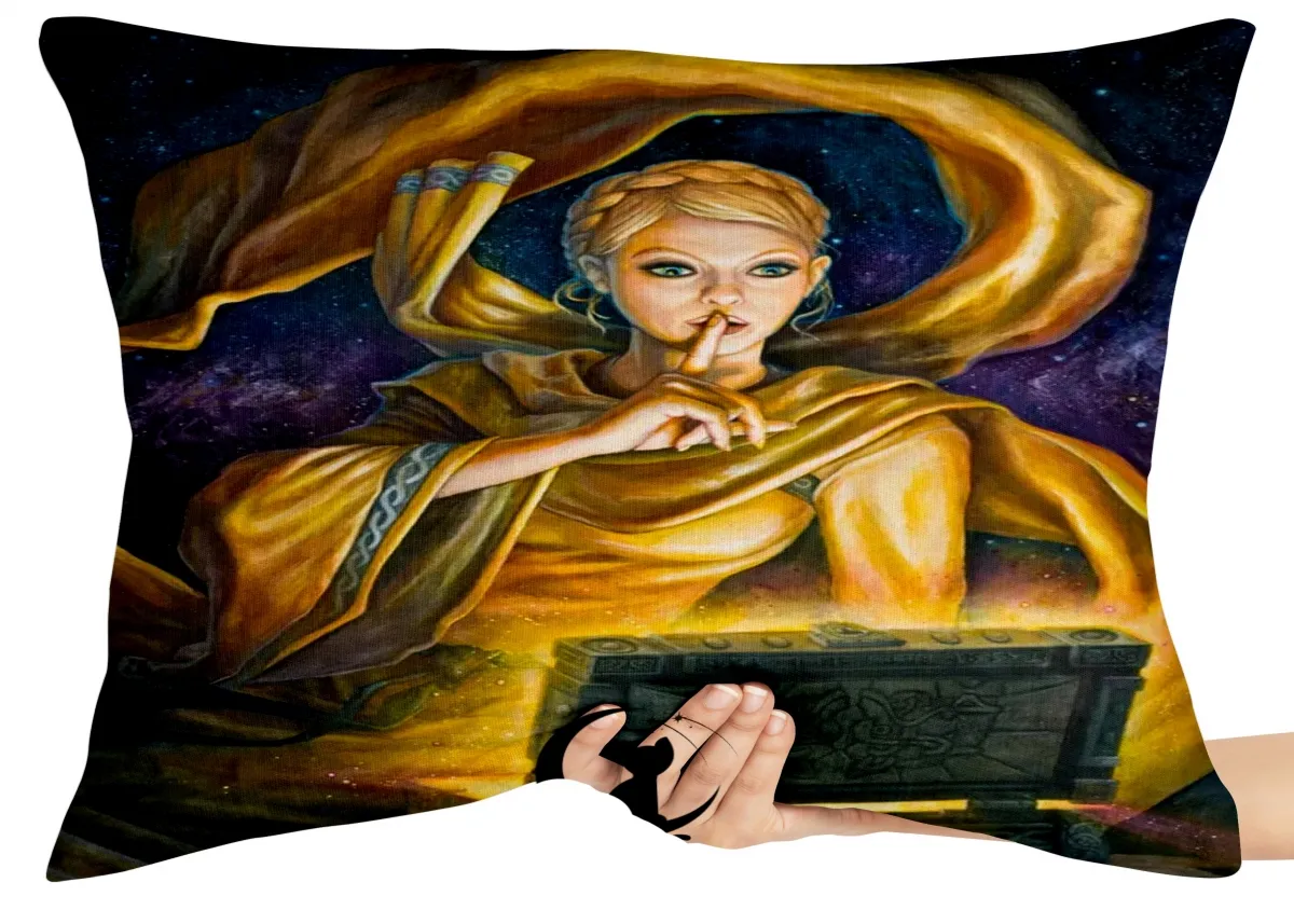 Capa de Almofada ou Travesseiro Deusa Nórdica Fulla