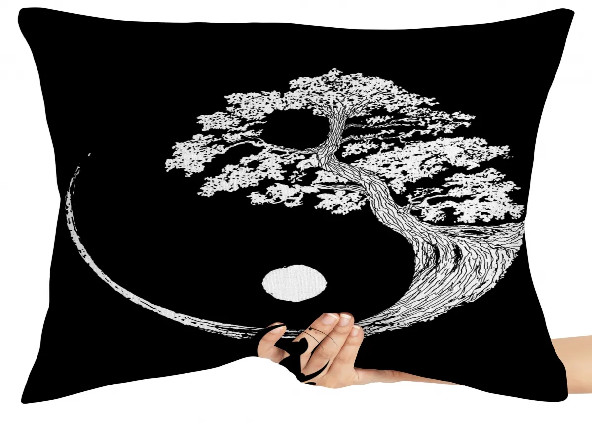 Capa de Almofada ou Travesseiro Yin yang árvore Bonsai