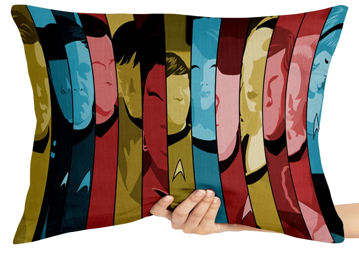 Capa de Almofada ou Travesseiro Star Trek desenho antigo Imagem