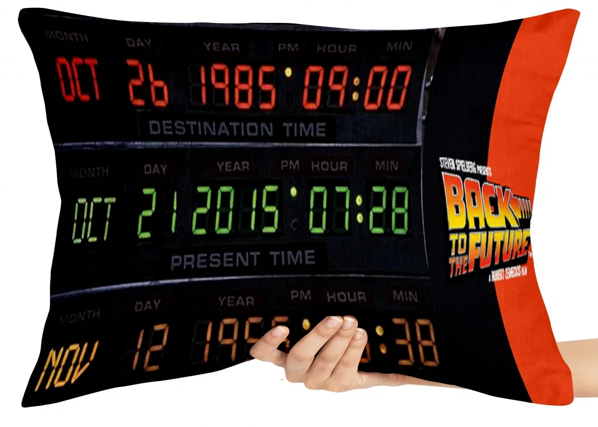 Capa de Almofada ou Travesseiro De volta para o futuro painel do tempo Imagem