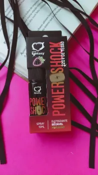 SPRAY ELETRIZANTE POWER SHOCK 220V DE TESÃO - Morango ????