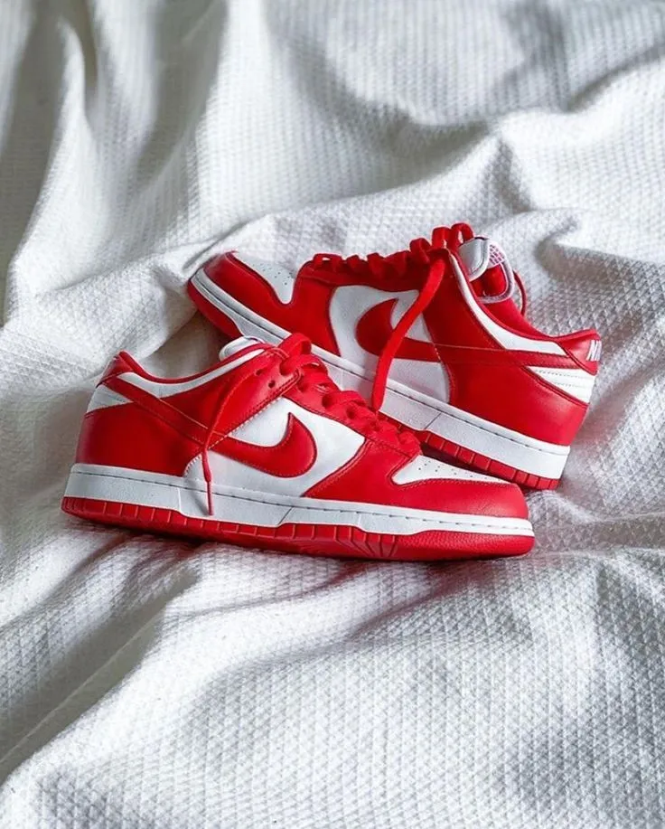 Nike Dunk Vermelho e branco  Imagem