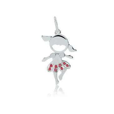 Pingente de prata 950 -Menininha - 250532 Imagem