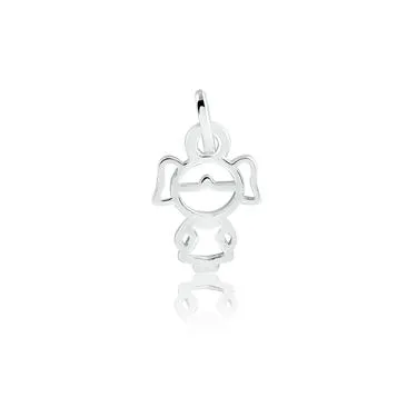 Pingente de prata menina -250998 Imagem