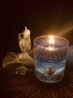 Kit vela e luminária sereia