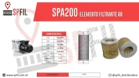 ELEMENTO FILTRANTE AR BOMBA DE VÁCUO SPA200