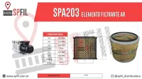 ELEMENTO FILTRANTE AR BOMBA DE VÁCUO SPA203