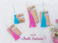 G1.454  Gabarito de Moldes  em MDF Kit Tassel