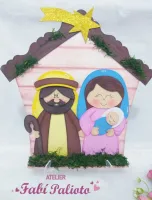 G1.455  Gabarito de Moldes  em MDF Enfeite Sagrada Família - Foto 4