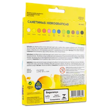 Canetas Hidrográficas c/12 Cores Acrilex  - Foto 2